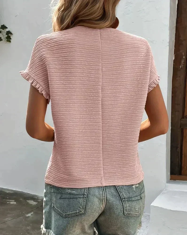 Georgina® | Women'S Ruffle Hem Shirts Chic - Image 4