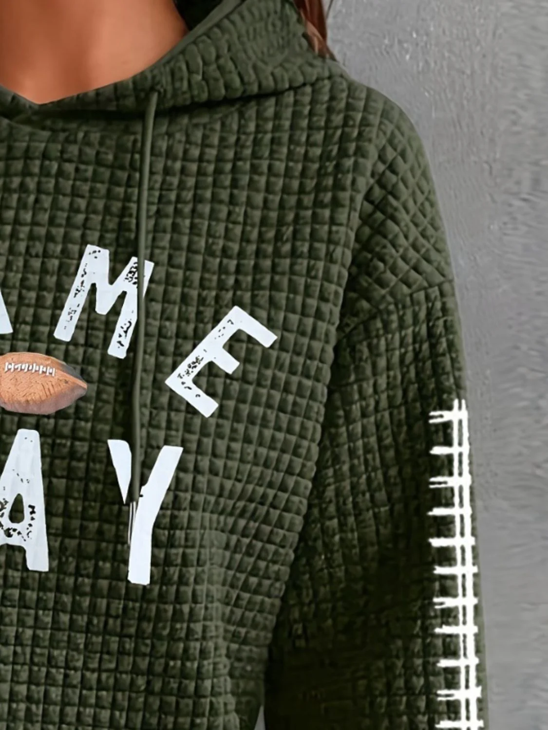 Geraldine | Drawstring football hoodie with long sleeves - Image 14