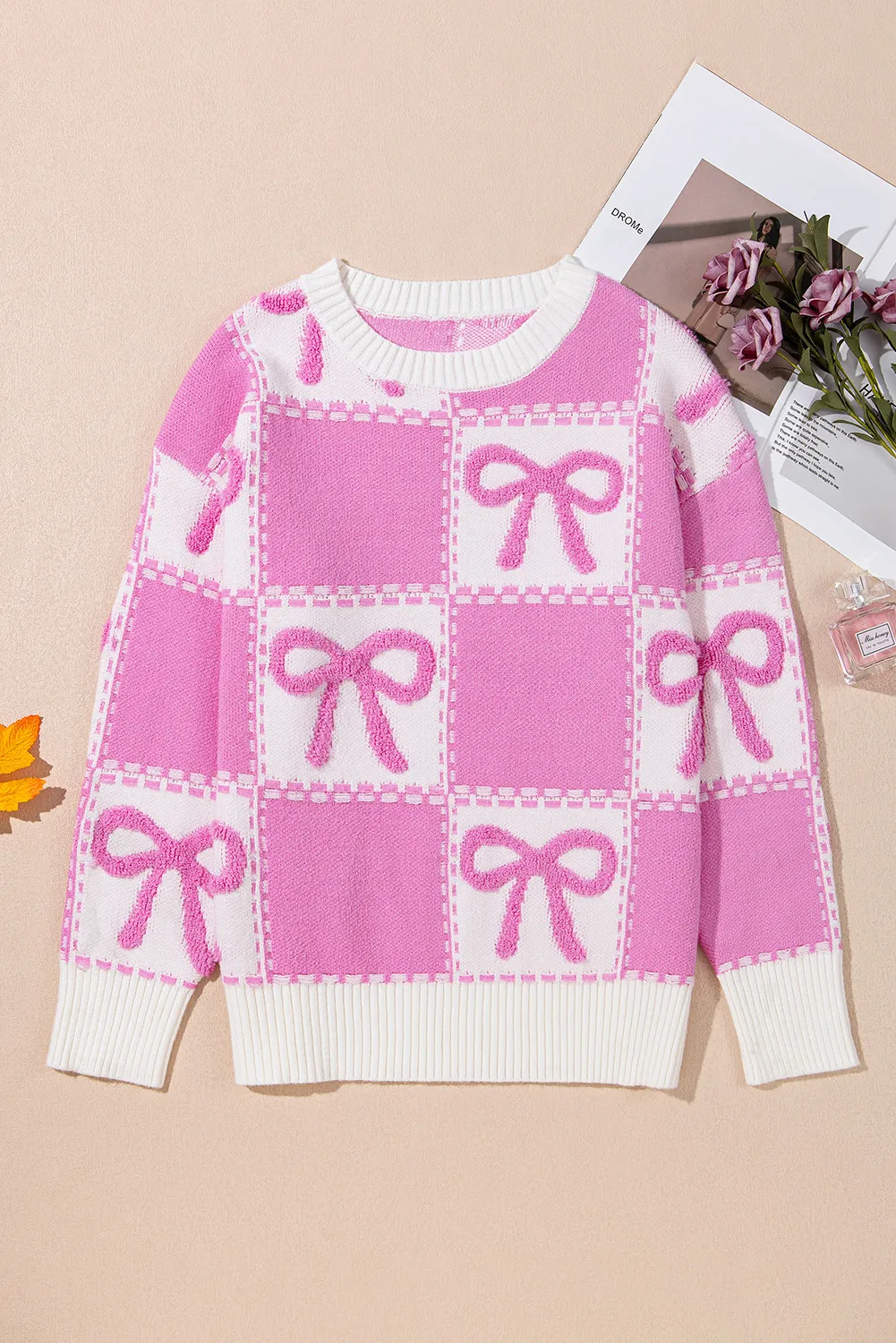 Geraldine | Long-sleeved sweater with bow and crew neck - Image 3