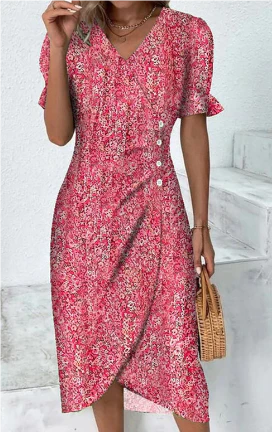 Geraldine® | Short Sleeve Dress With Floral Print - Image 7