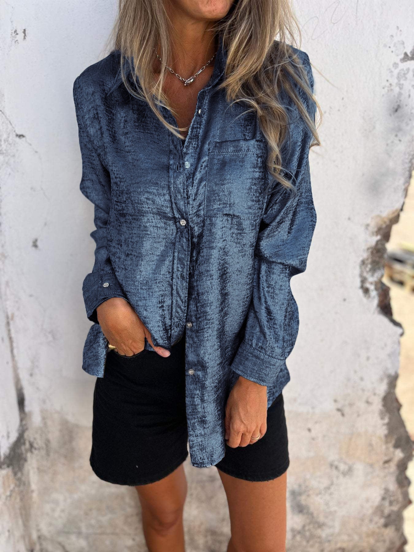 Geraldine® | Stylish Metallic Shirt - Image 5