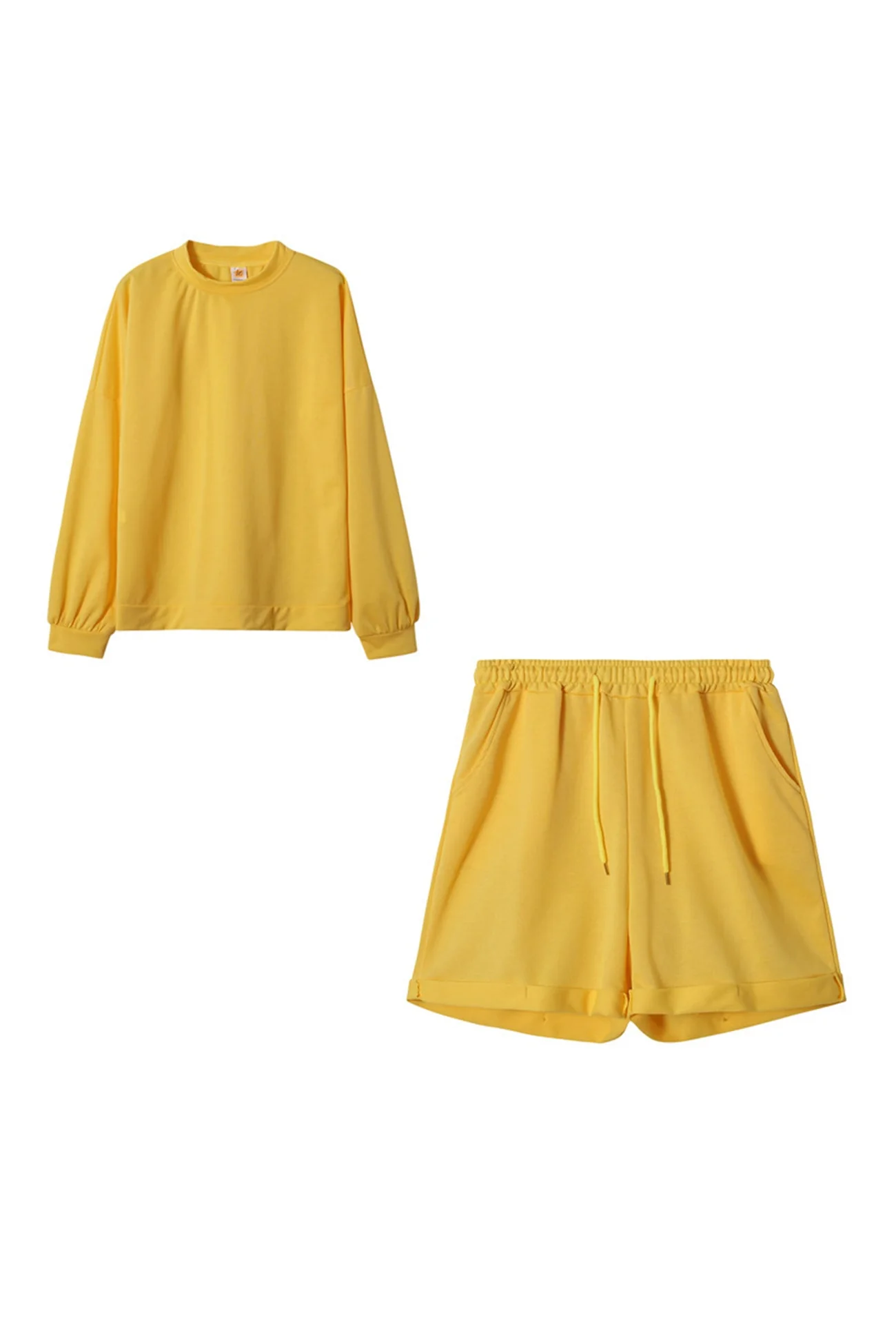 Gerda | Crew neck sweatshirt shorts set - Image 17