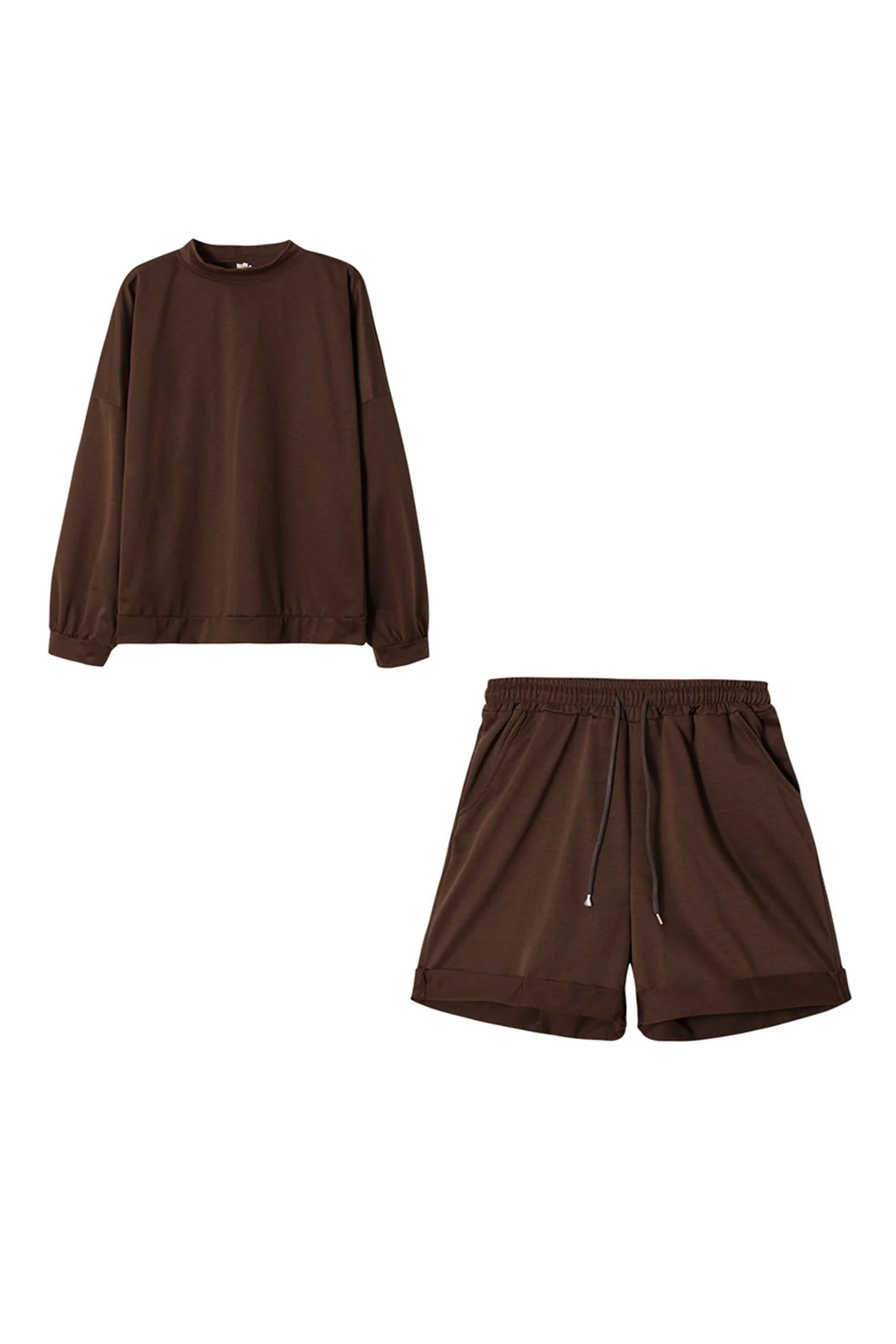 Gerda | Crew neck sweatshirt shorts set - Image 21