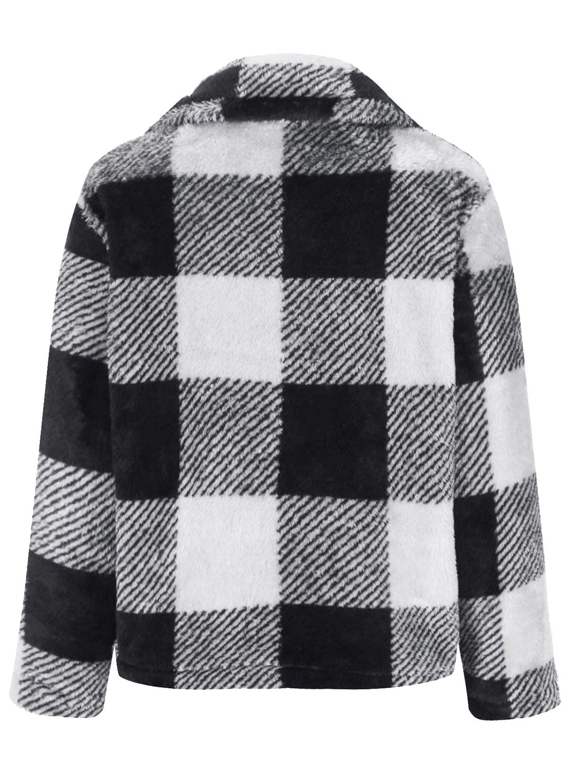 Gertrud | Checked jacket with long sleeves and full size zip - Image 3