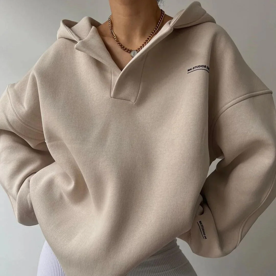 Gertrudis® | Pull oversize à turtleneck and V for women - Image 5