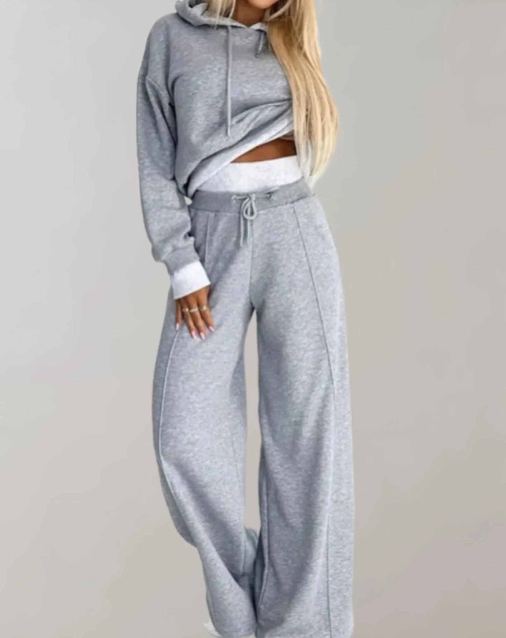 Gertrudis® | Women'S Loungewear Set With Hood And Wide Trousers - Image 3