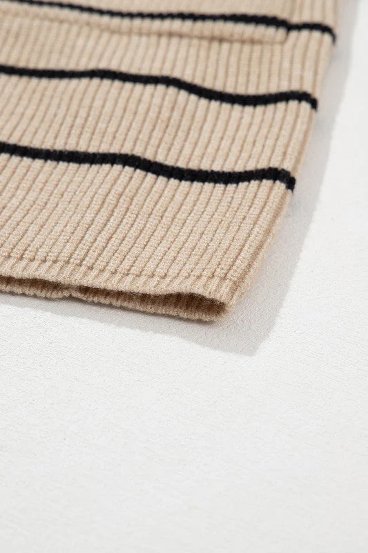 Gilda | Striped cardigan with side pockets and open front - Image 9