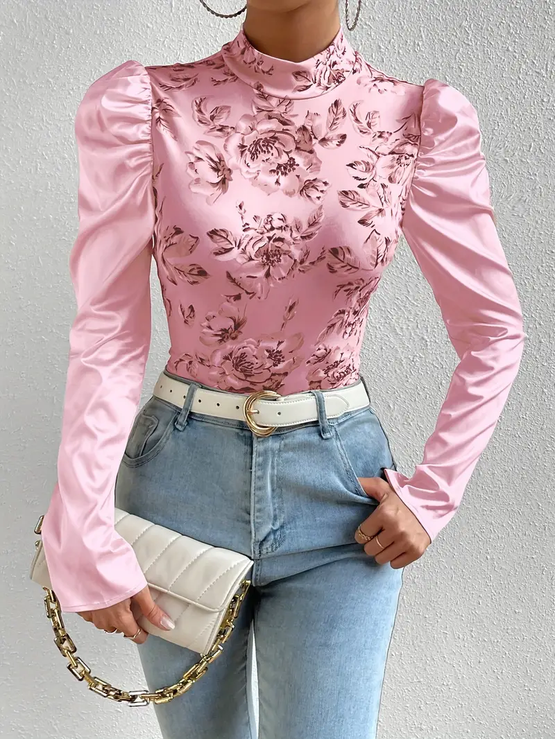 Ginevra® | Satin Blouse With Puff Sleeves - Image 13