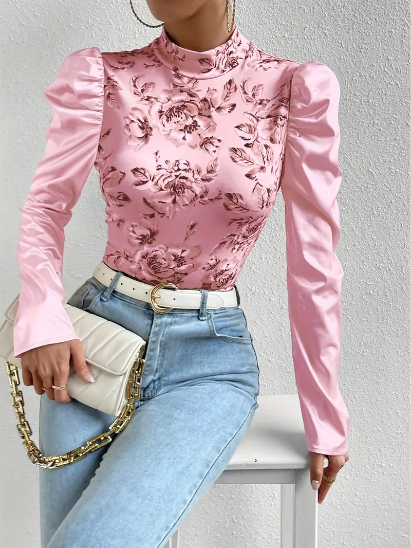 Ginevra® | Satin Blouse With Puff Sleeves - Image 15