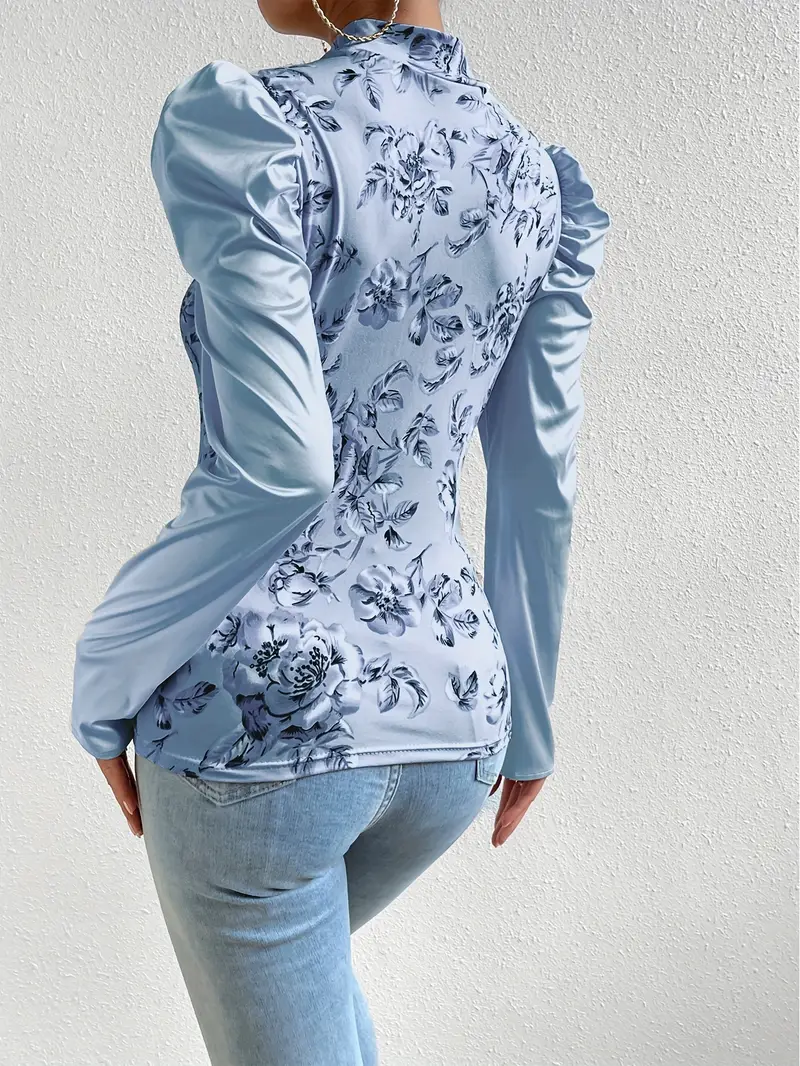 Ginevra® | Satin Blouse With Puff Sleeves - Image 3
