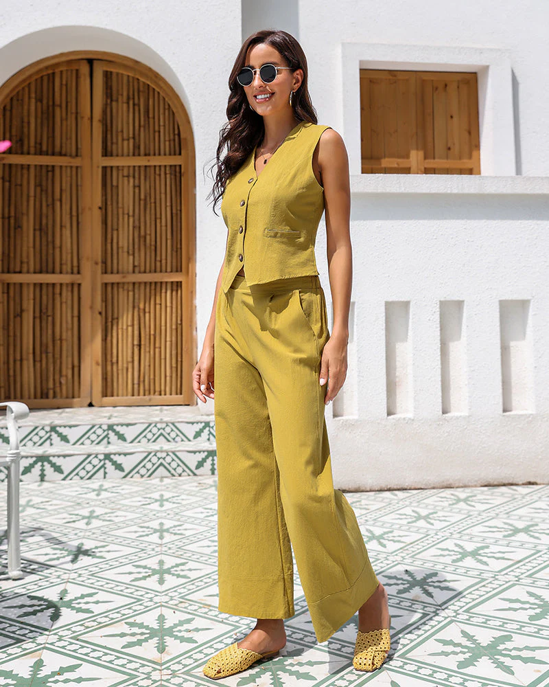 Giovanna® | Chic Set Consisting Of A Sleeveless Vest And Wide-Leg Trousers - Image 4