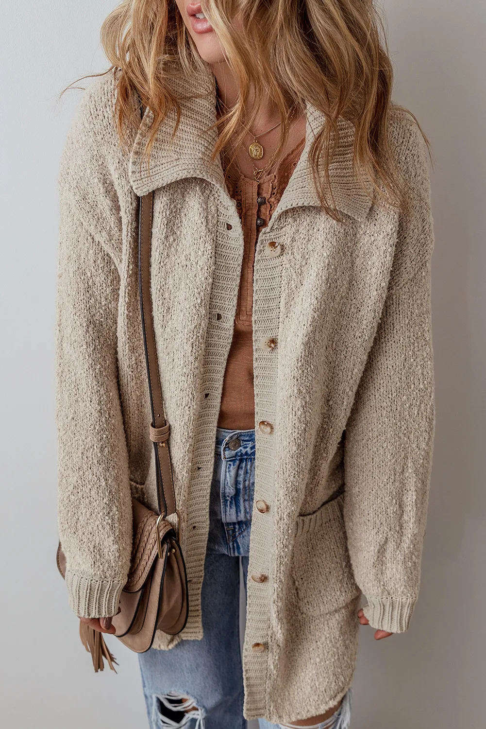 Giovanna | Long-sleeved cardigan with pockets and buttons - Image 5