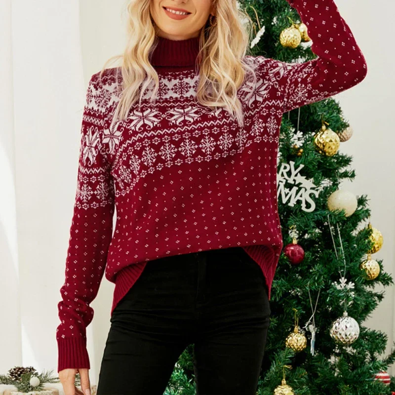 Gitta | Dwight Snowflake Knitted Jumper, Festive Christmas Jumper for Women - Image 2