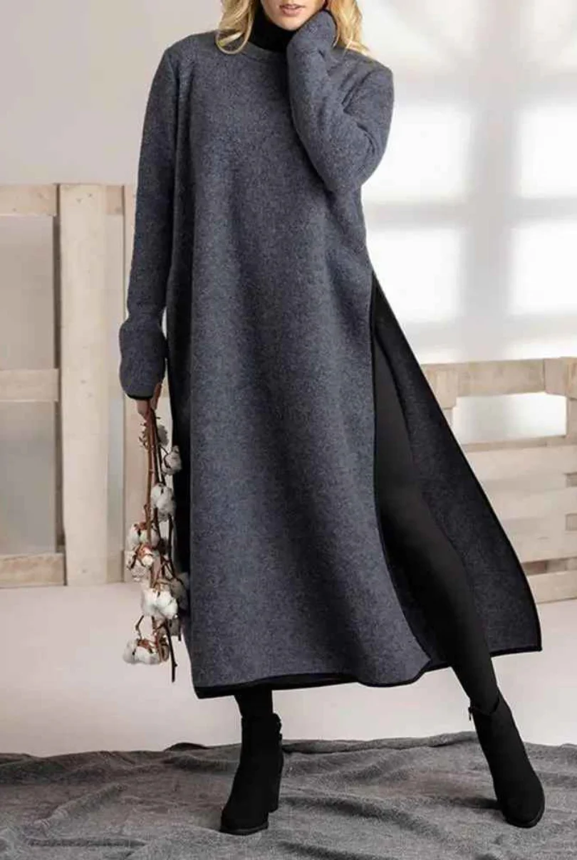 Glenda® | Cozy long layered dress - Image 4