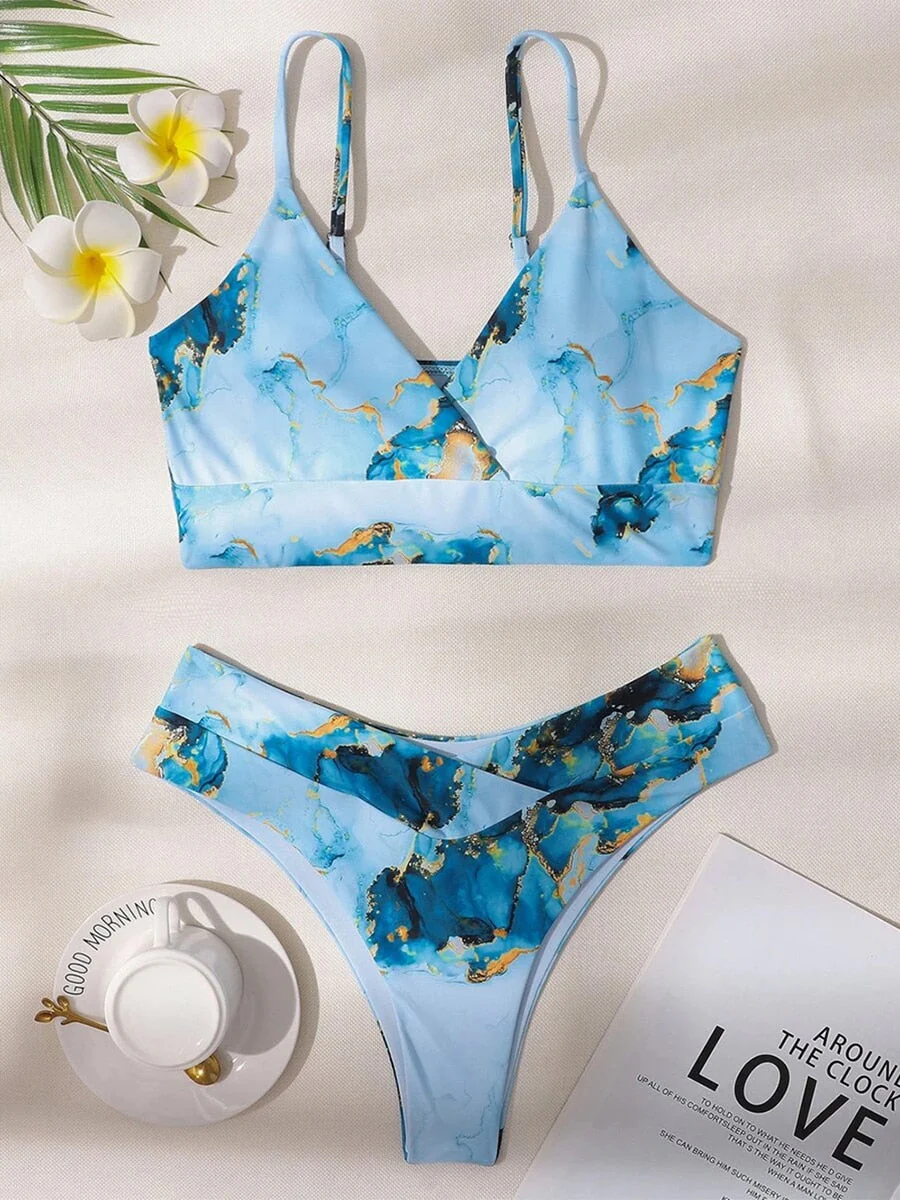 Gloria® | Bikini Elegant Bikini With Marble Print - Image 3