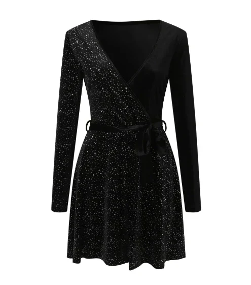 Gloria® | Sequin Wrap Dress Chic - Image 2