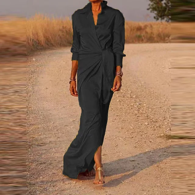 Gontzale® | Long Sleeve Shirt Dress