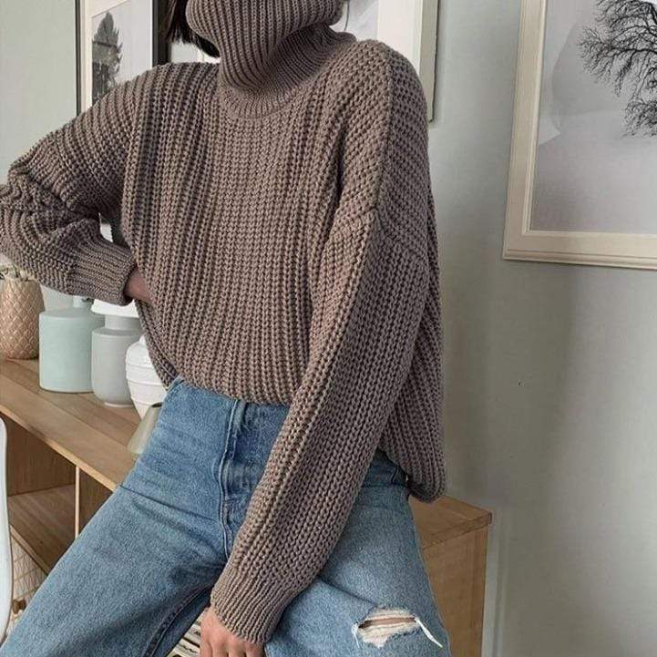 Graciela | Long thick turtleneck sweater for women - Image 6