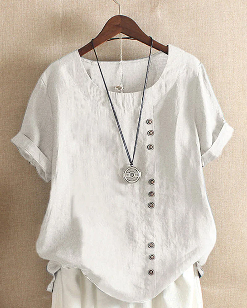 Greta® | Elegant Women'S Linen T-Shirt For Summer Outfits