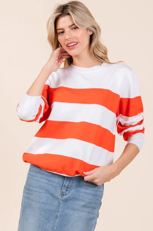 Greta | Lightweight knitted sweater with stripes - Image 6