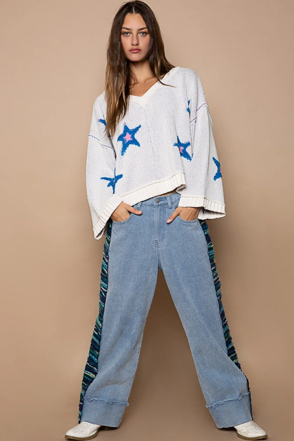Greta | Long sleeve sweater with star patch - Image 4