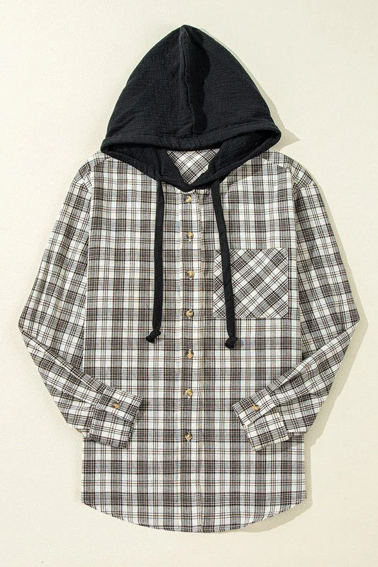 Greta | Loose-fitting, button-down printed hoodie for women - Image 14