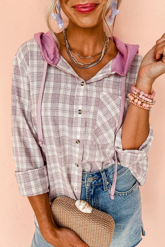 Greta | Loose-fitting, button-down printed hoodie for women - Image 2