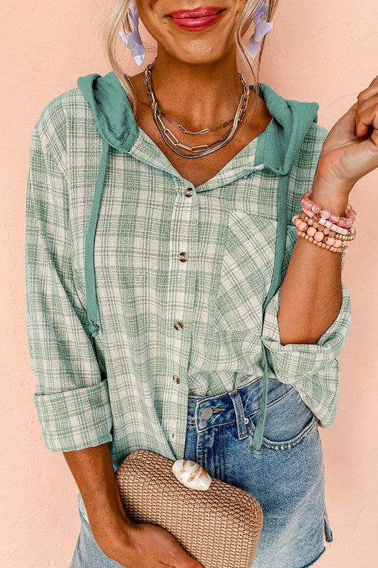 Greta | Loose-fitting, button-down printed hoodie for women - Image 4