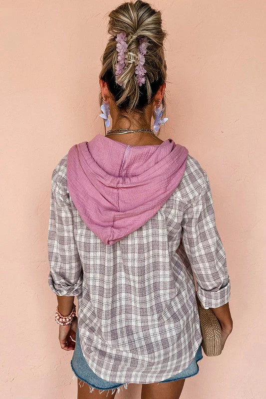 Greta | Loose-fitting, button-down printed hoodie for women - Image 7