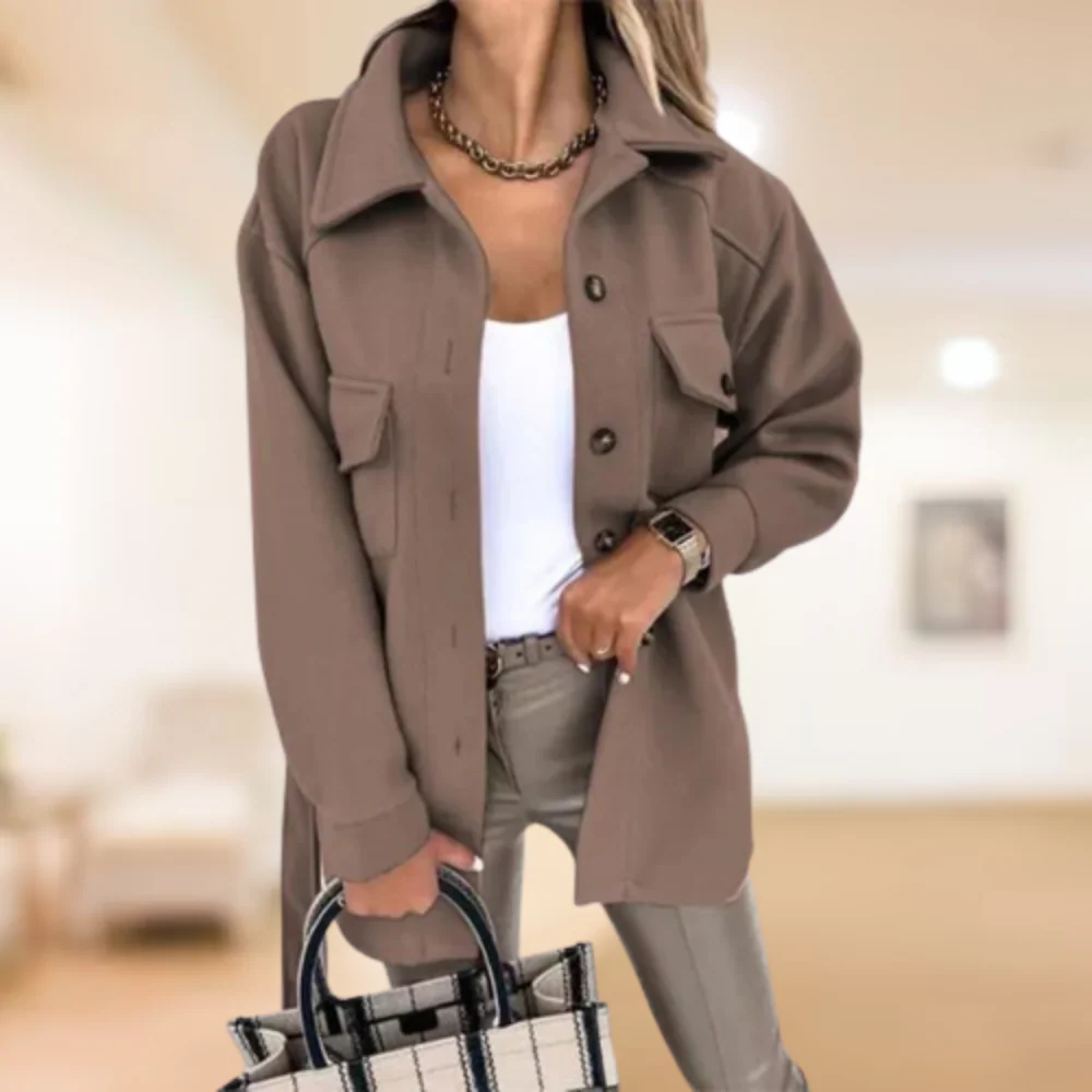 Griselda | Coat with polo buttons - Image 7