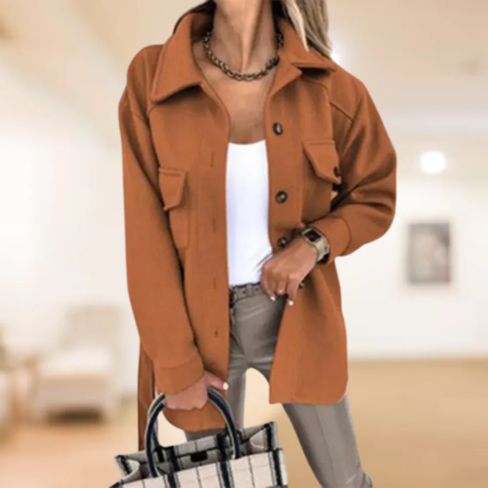 Griselda | Coat with polo buttons - Image 8