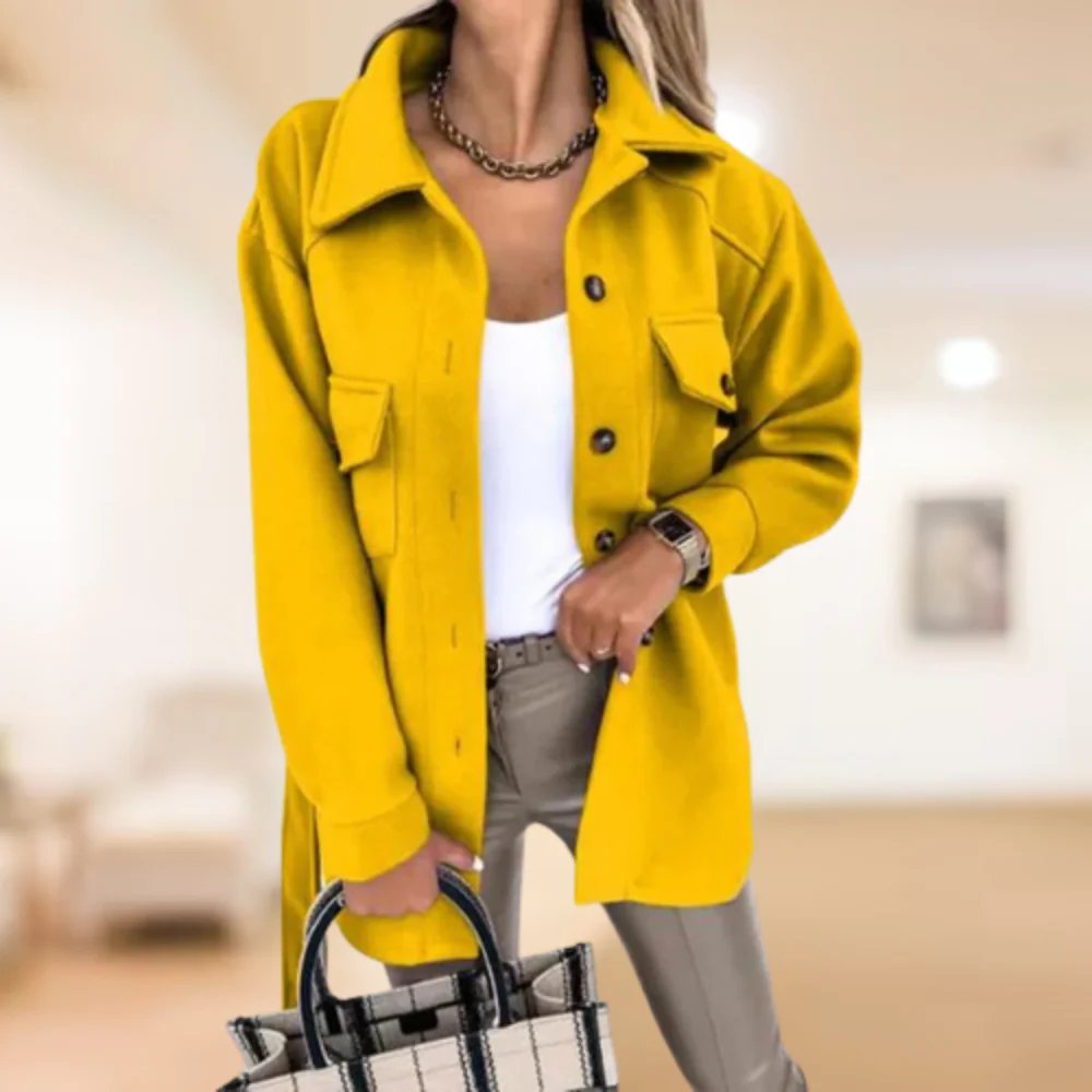 Griselda | Coat with polo buttons - Image 9