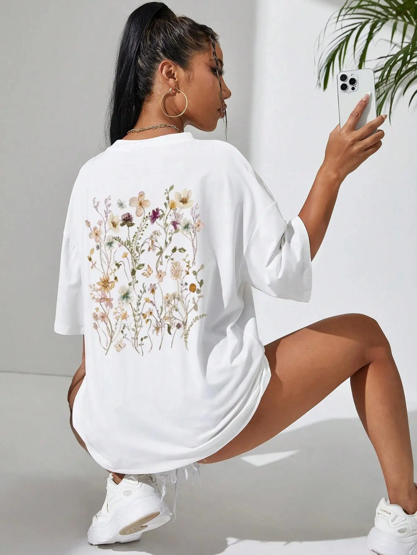 Guadalupe® | Floral women's cotton T-shirt - Image 13