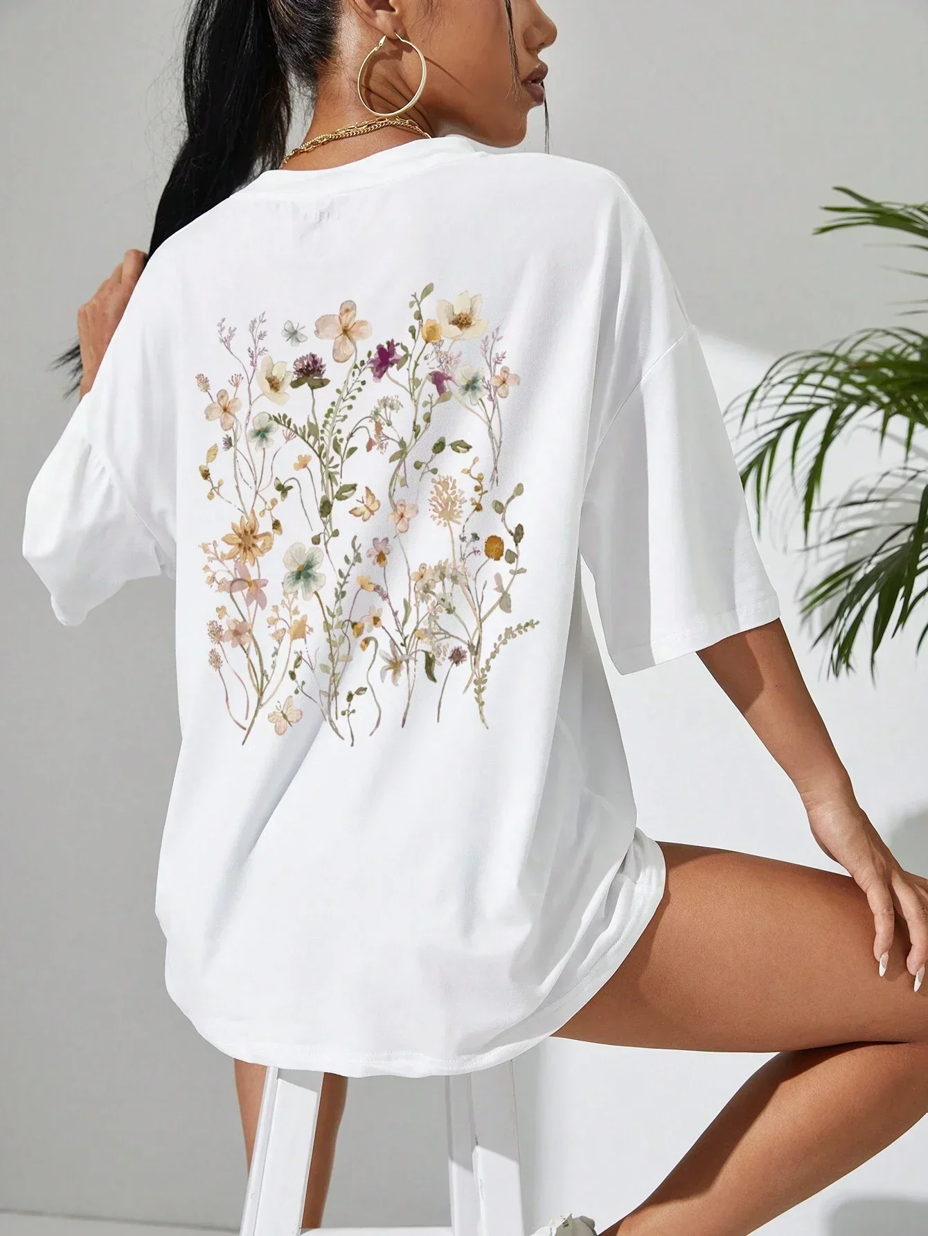Guadalupe® | Floral women's cotton T-shirt - Image 17
