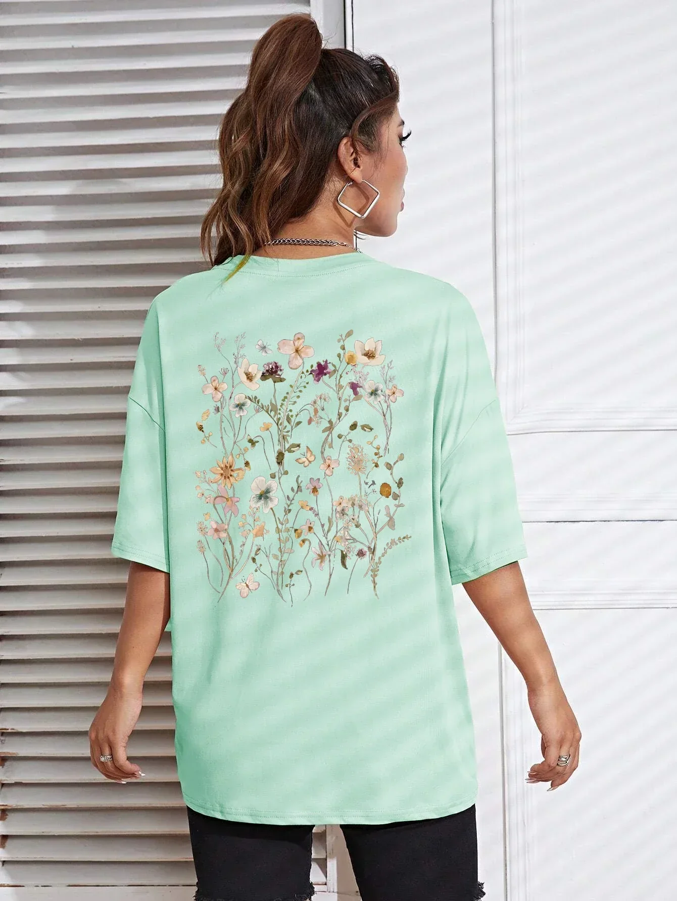 Guadalupe® | Floral women's cotton T-shirt - Image 22