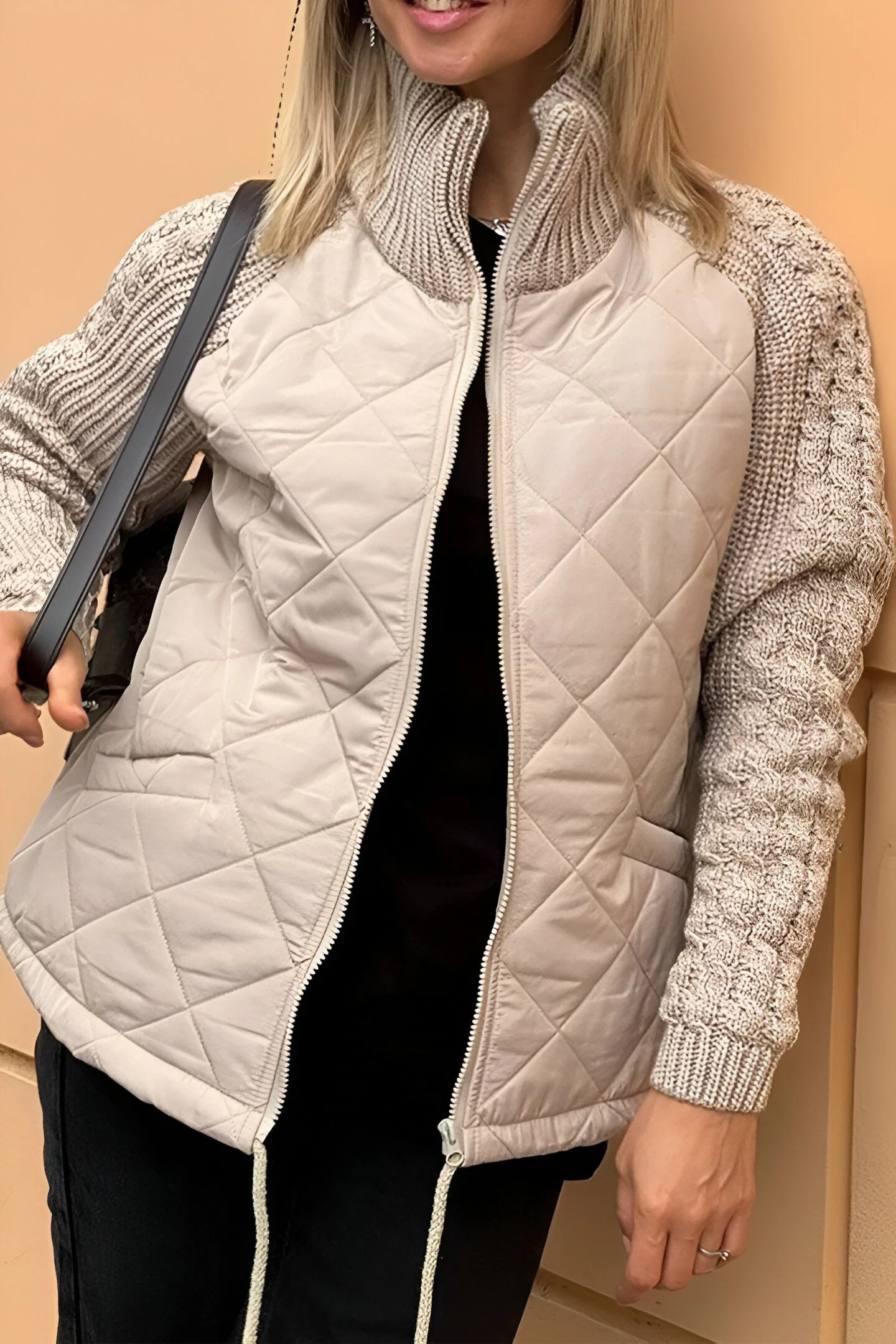 Guadalupe | Knitted patchwork zip jacket - Image 3