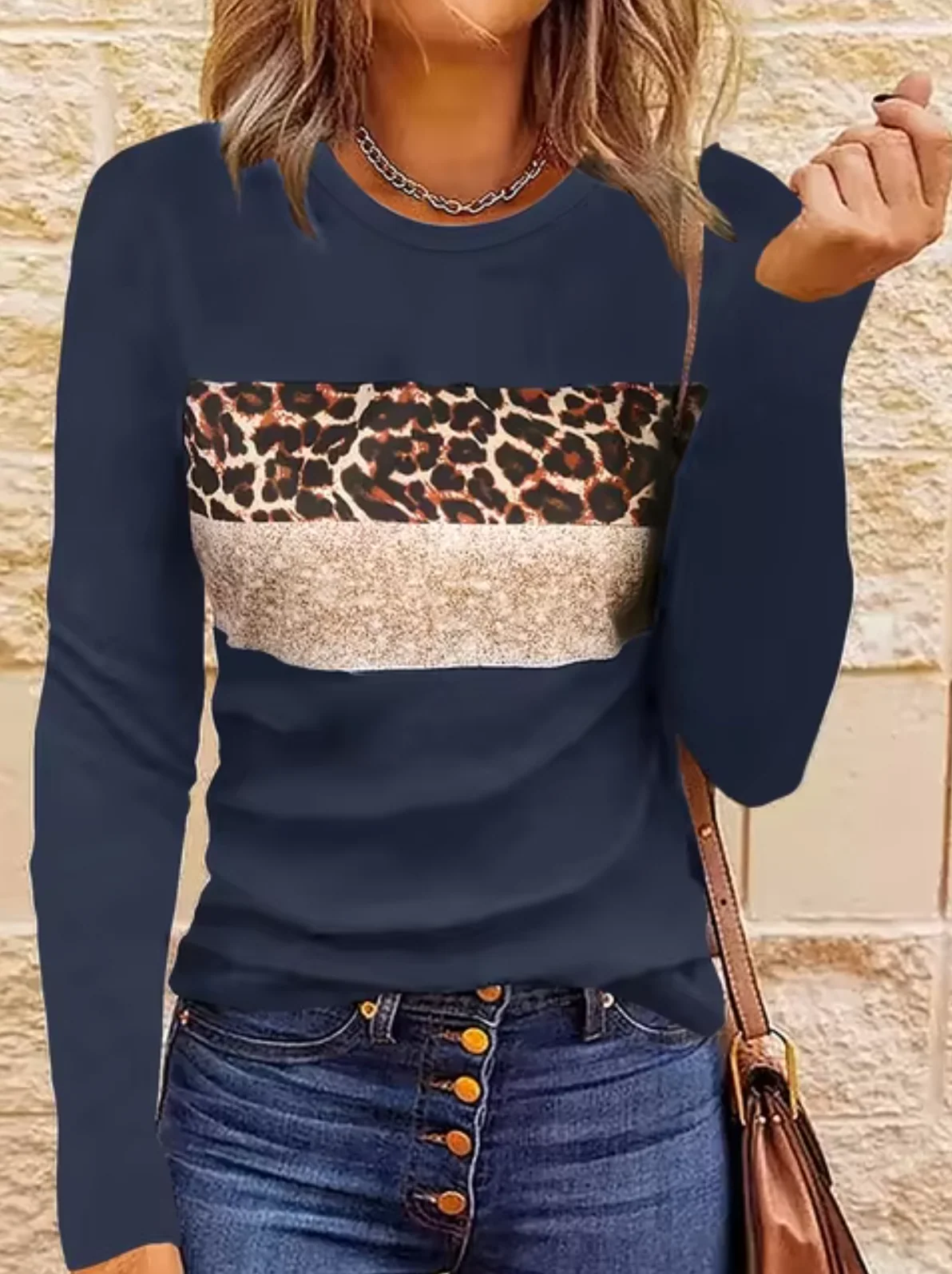 Guadalupe | Long sleeve leopard print t-shirt - Image 3