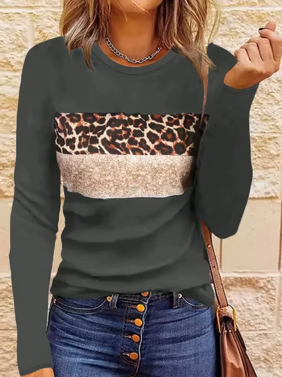 Guadalupe | Long sleeve leopard print t-shirt - Image 7