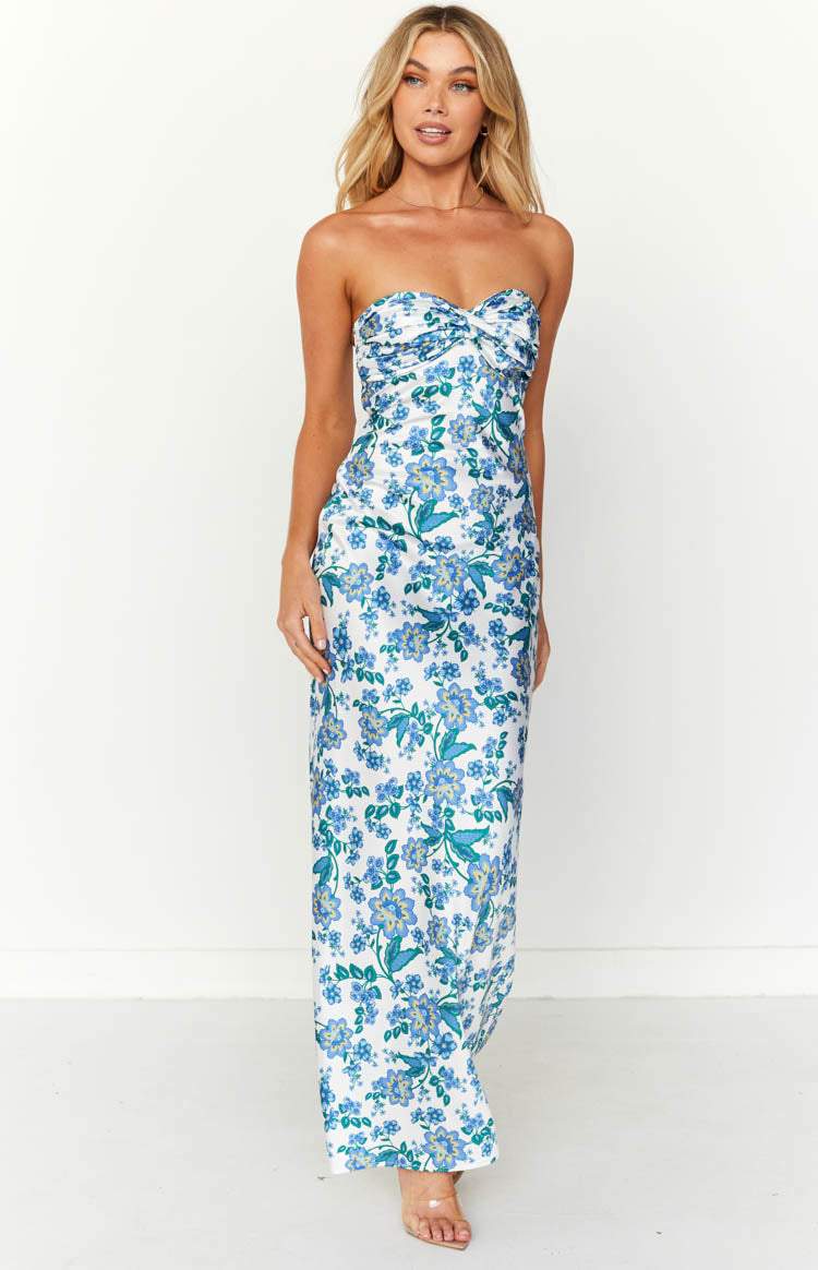 Guadalupe® | Printed Maxi Tube Dress With Knot Detail - Image 4