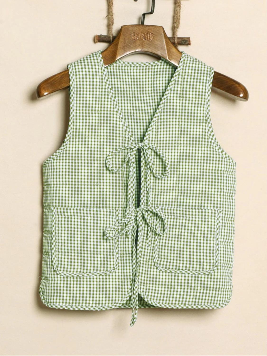 Guadalupe | Tied sleeveless vest coat - Image 4
