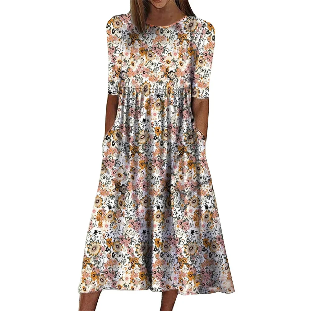 Gudelia® | Long Dress With Floral Print - Image 2