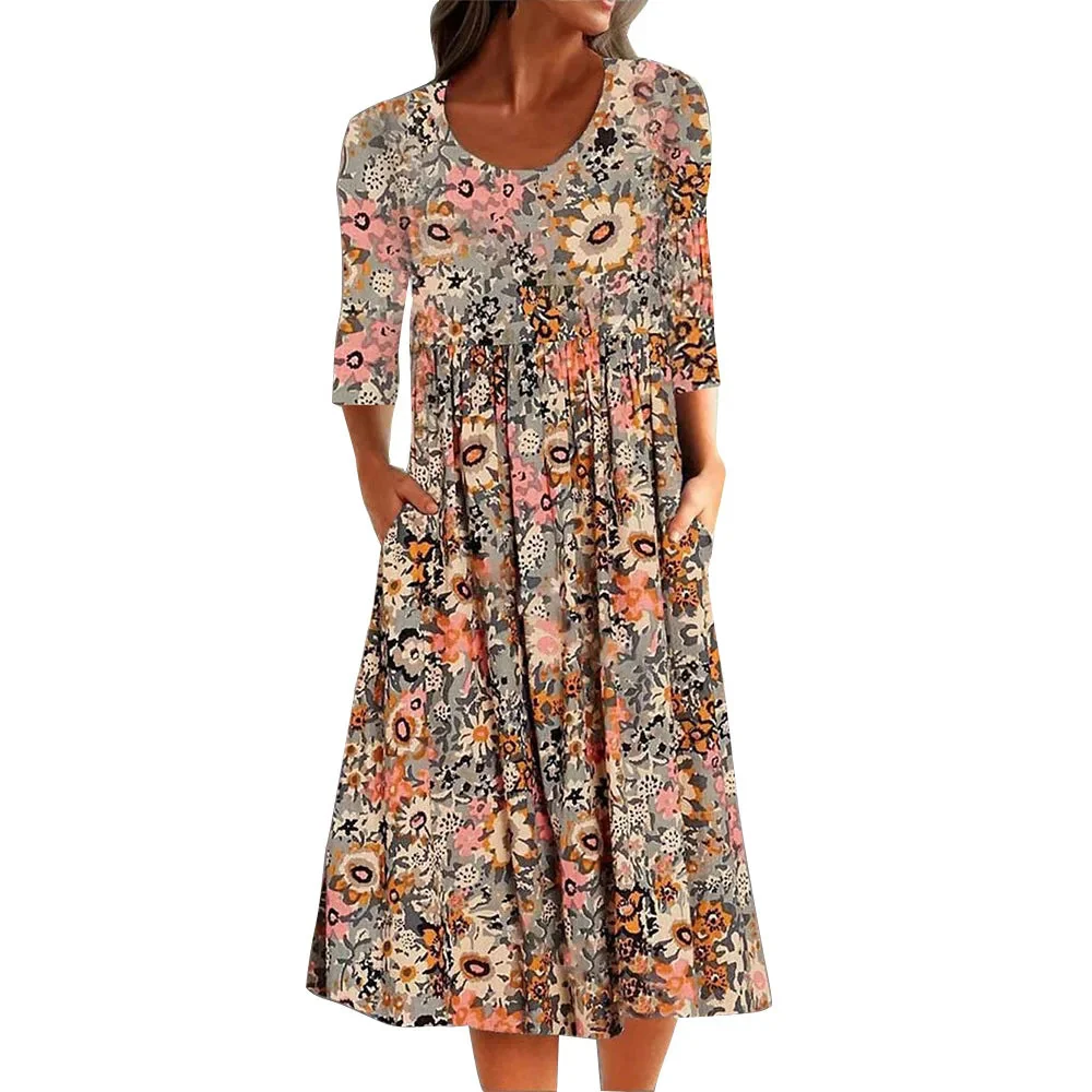 Gudelia® | Long Dress With Floral Print - Image 3