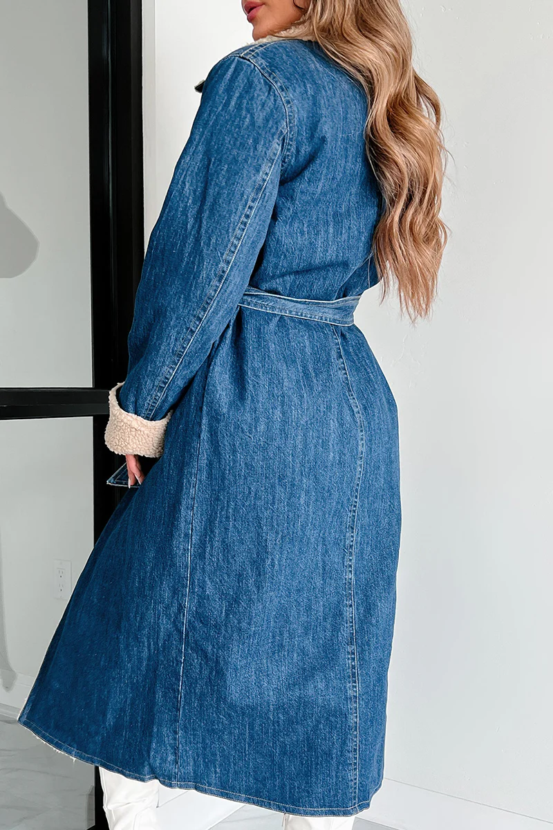 Gudrun | Casual street pocket outerwear with lace up and patchwork turn down collar - Image 9
