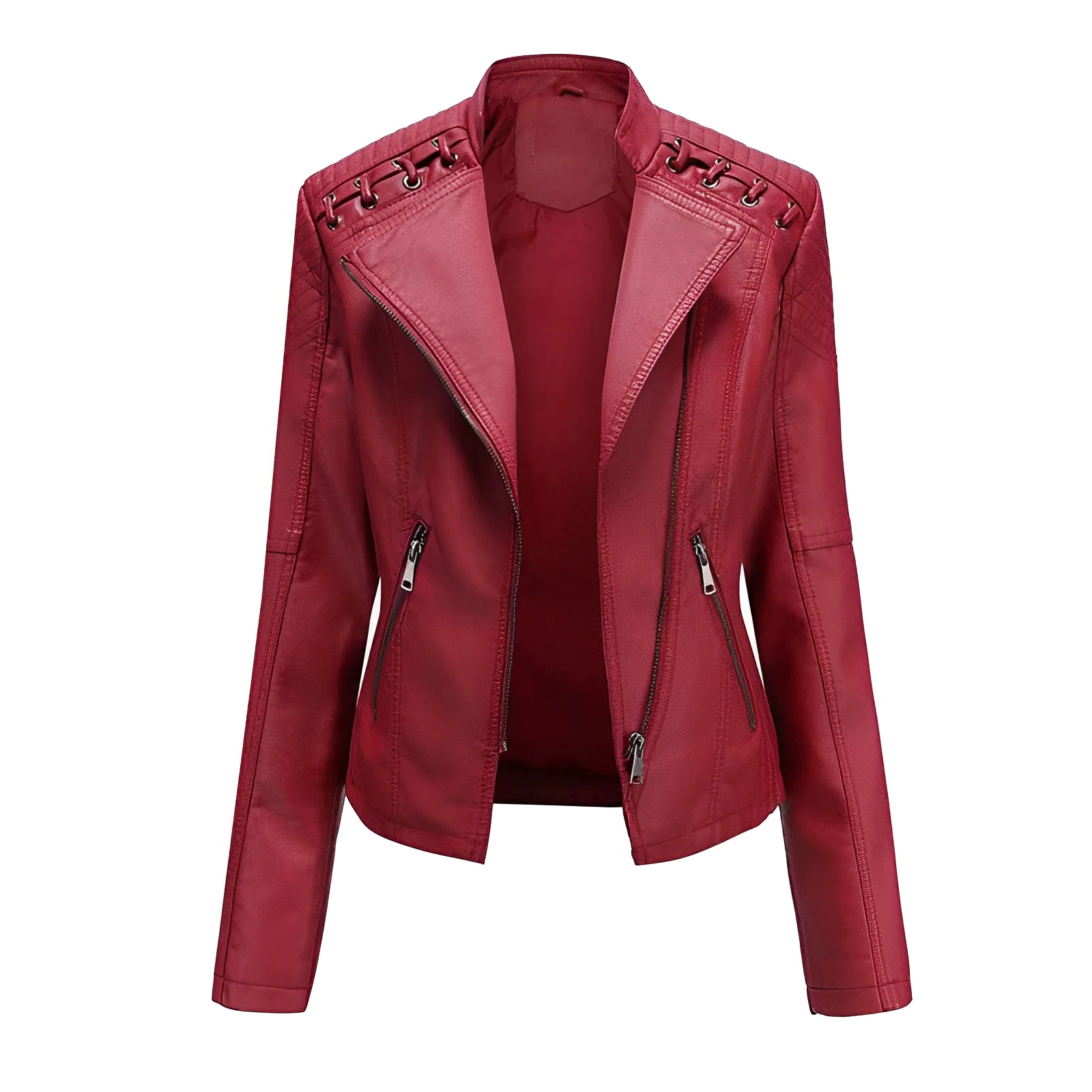 Guillermina | PU leather jacket with zipper - Image 5