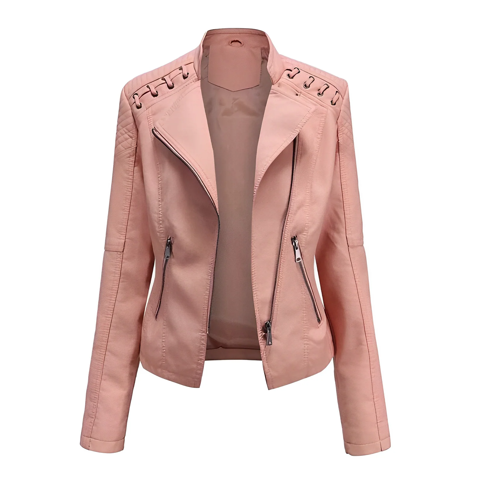 Guillermina | PU leather jacket with zipper - Image 6