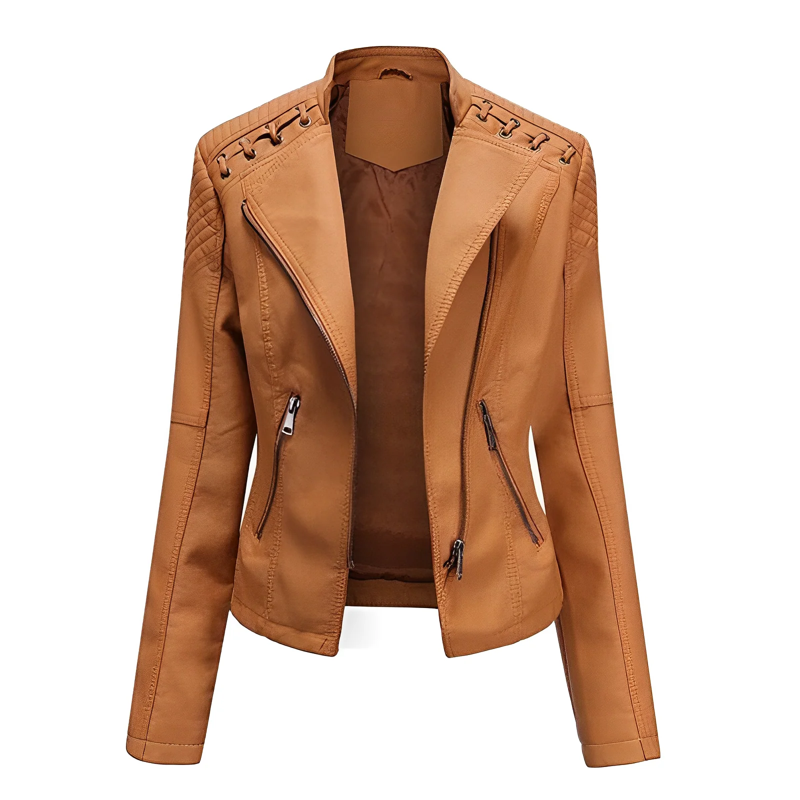 Guillermina | PU leather jacket with zipper - Image 7
