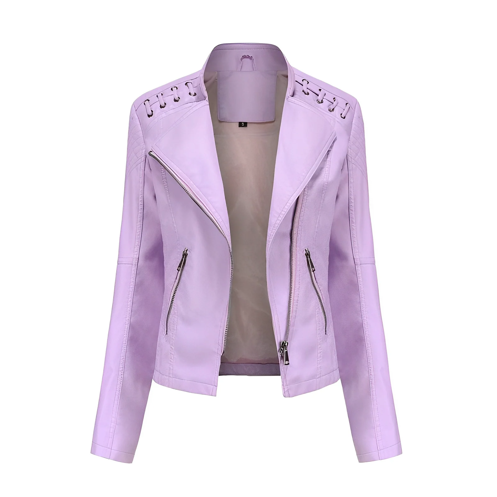 Guillermina | PU leather jacket with zipper - Image 9