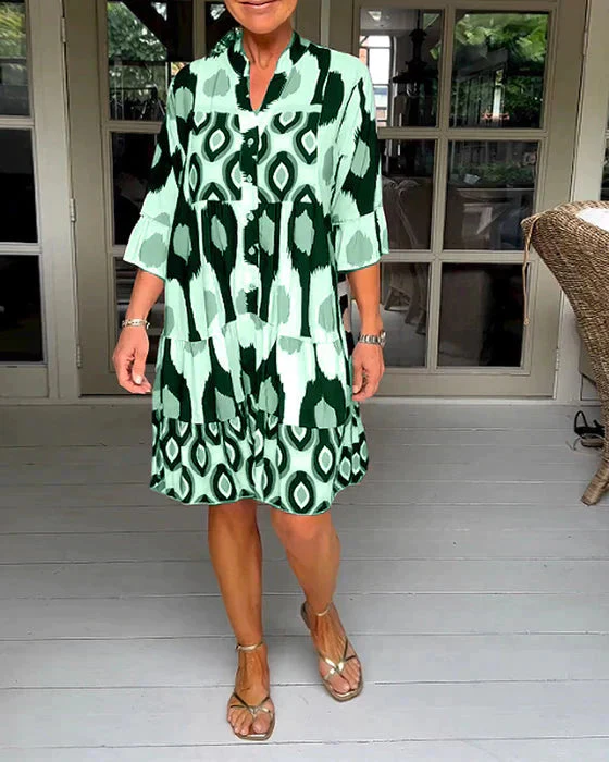 Gumersinda® | Pleated Dress With Polka Dot Pattern - Image 3