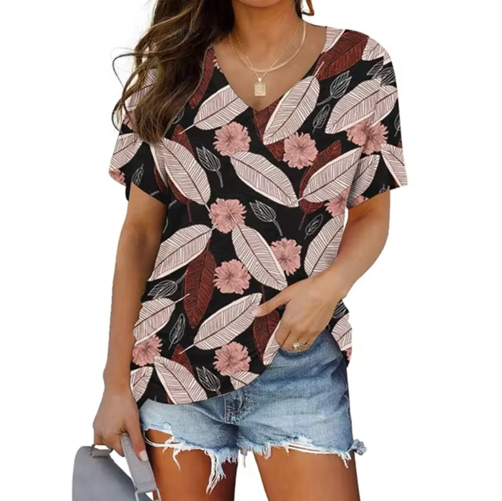 Hailey® | Printed V-Neck T-Shirts - Image 7