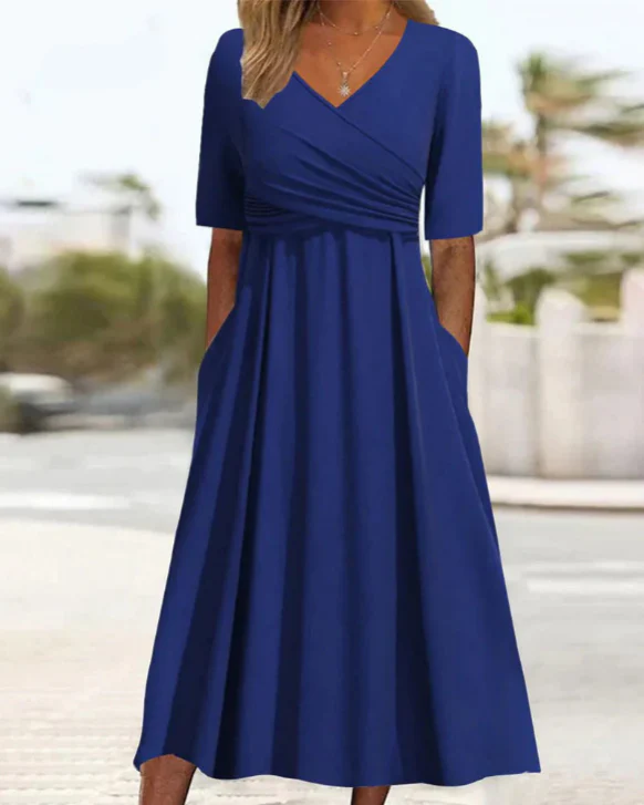 Hannah® | Women'S Short-Sleeved Wrap Dress, Elegant And Versatile - Image 4
